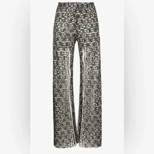 ! HUISHAN ZHANG
Pleated Lace Trousers In Black sz 8